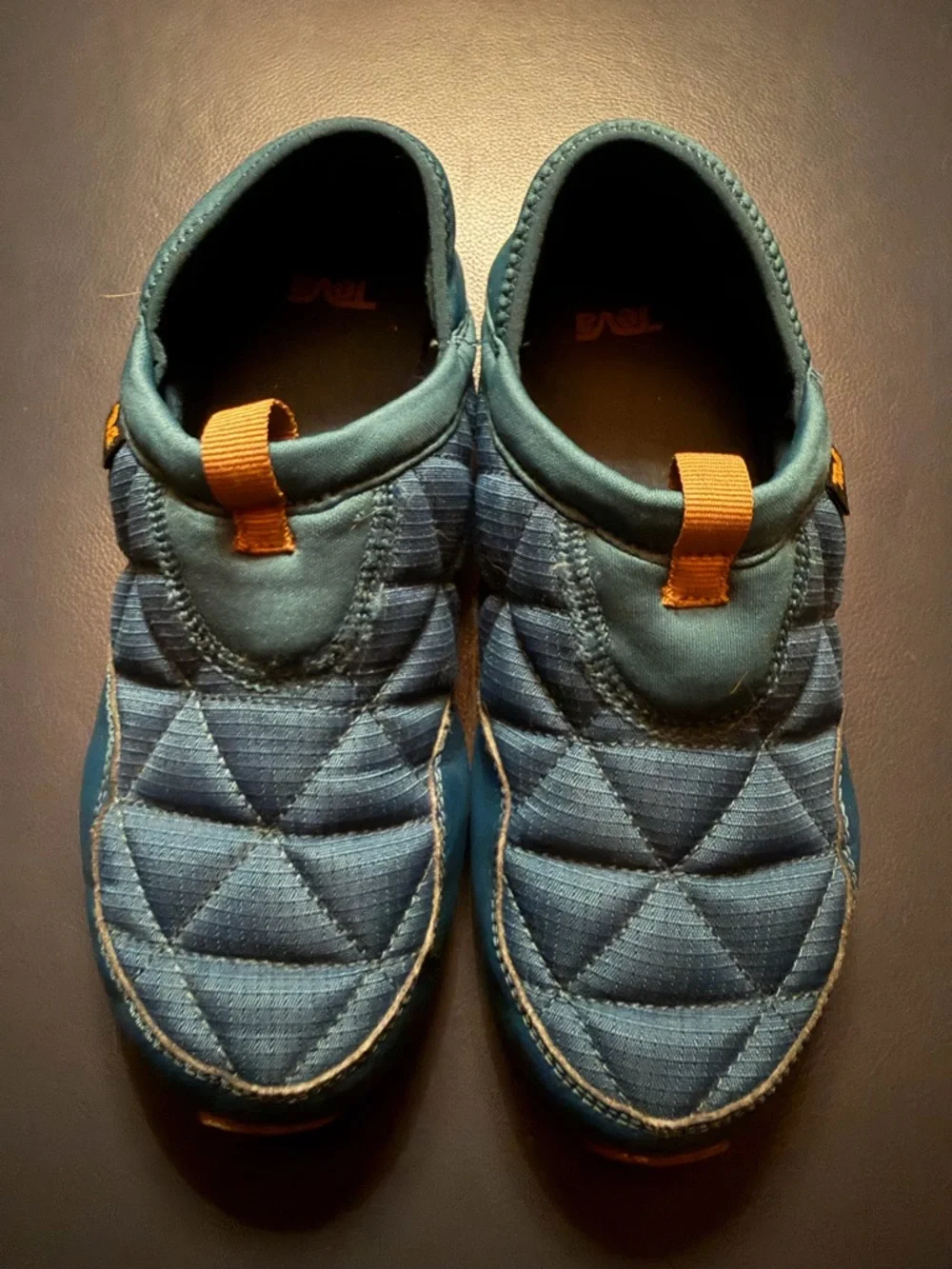 Teva ReEmber Youth Quilted Moccasin in Blue Coral Youth Size 4, Women Size 6